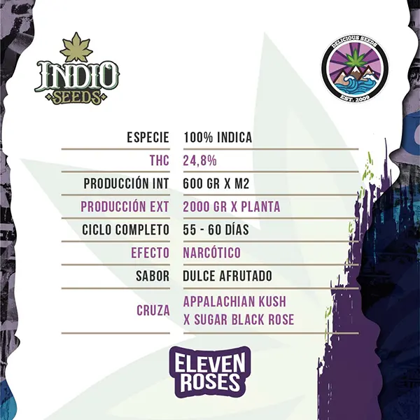 Eleven Roses Fem x5 - Delicious Seeds | Indio Seeds
